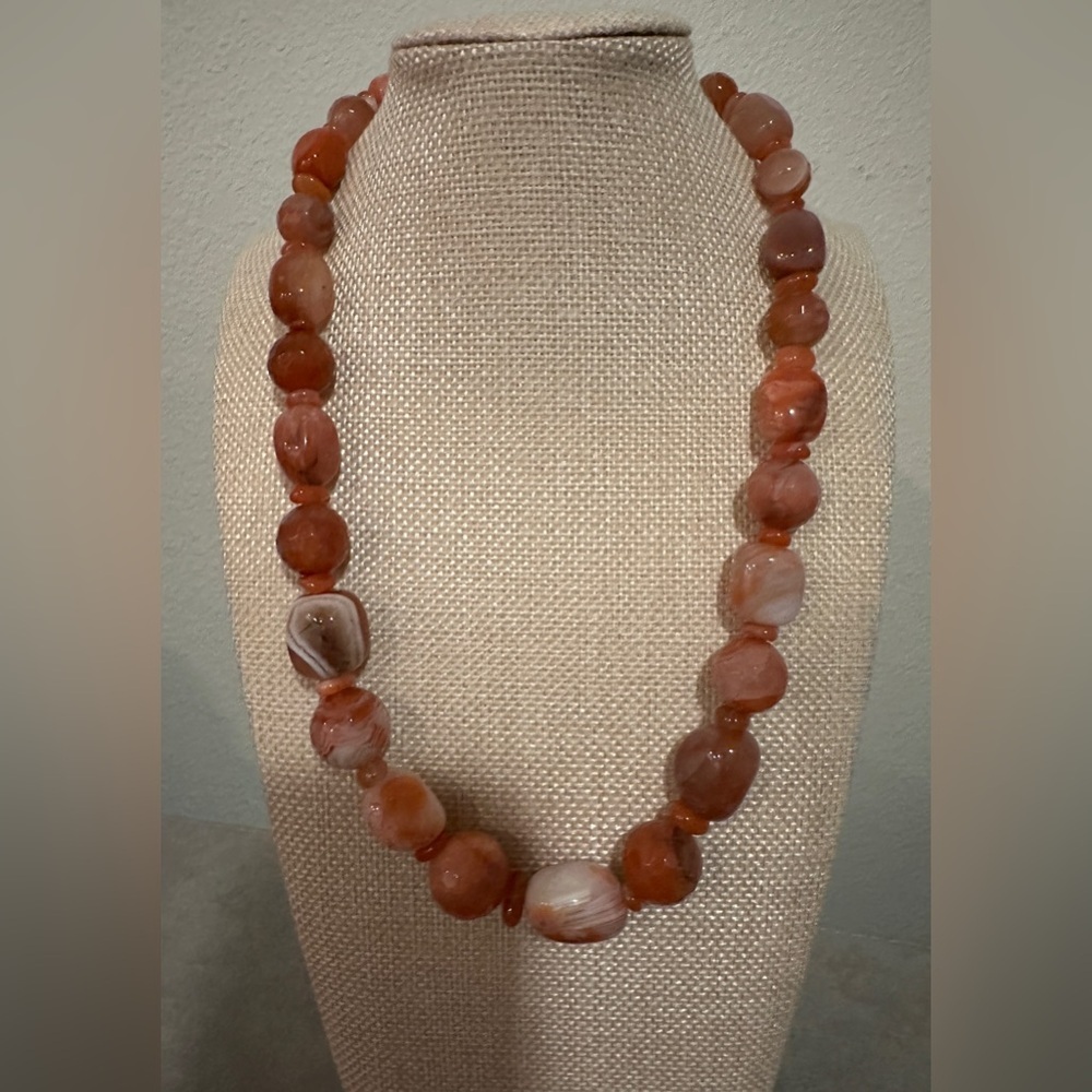 20" Picante Agate Bead Necklace by Jay King